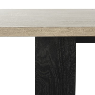 Park Avenue Inspired Light Grey Rectangular Wood Dining Table