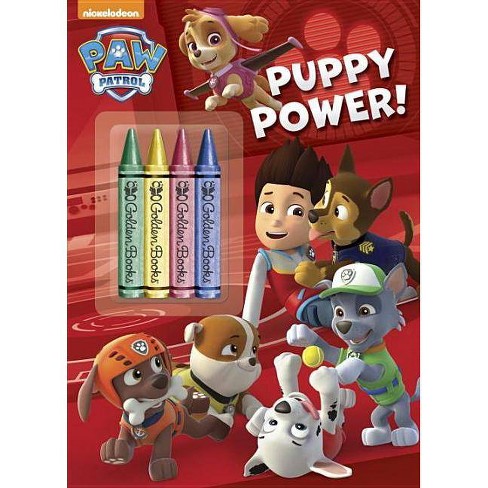 Paw Patrol Puppy Power Coloring Book With Crayons Paperback By Golden Book Target