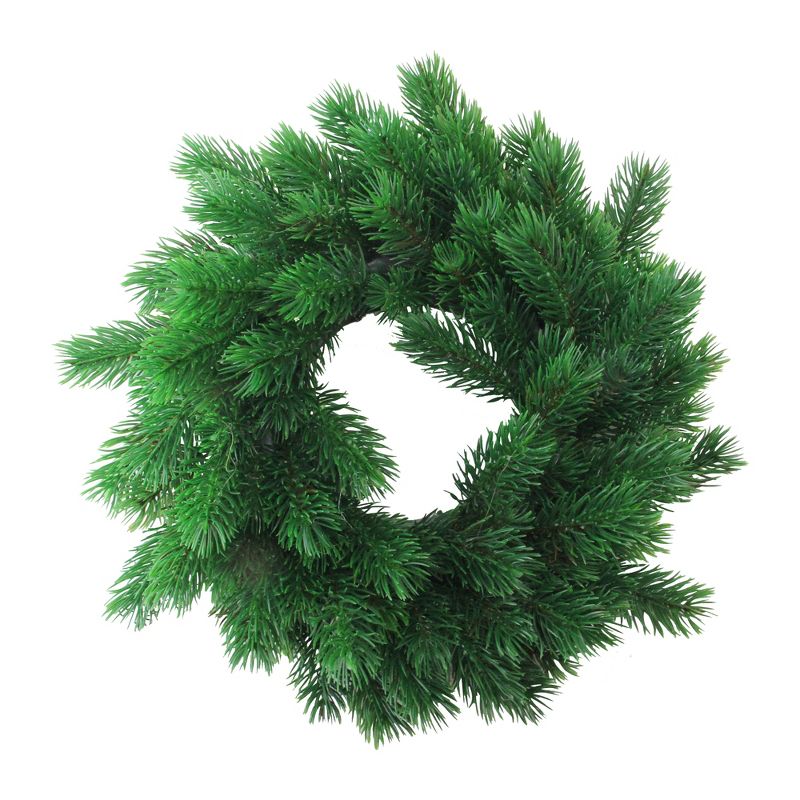 Northlight 12" Unlit Green Pine Artificial Christmas Wreath, 1 of 4