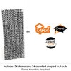 Big Dot of Happiness Orange 2024 Graduation Paper Straw Decor - Party Striped Decorative Straws - Set of 24 - 3 of 4