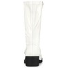 Allegra K Women's Round Toe Chunky Heels Patent Leather Mid Calf Boots - 4 of 4