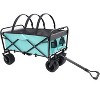 440Lbs Collapsible Foldable Wagon Cart With 3Pcs Liner Bag , Beach Wagon Utility Cart For Camping Shopping Sports - 2 of 4
