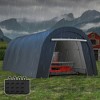 Heynemo Domed Carport with 4 Cloth Bags, Portable Garage with 2 Roll-up Doors, Heavy Duty Car Canopy Party Tent, Storage Shelter Shed - 3 of 4