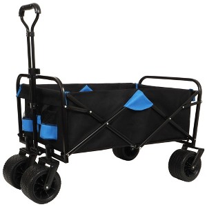 CAVINAS Park Garden Folding Wagon Cart,All-Terrain Shopping Cart,Wagon for Camping,Shopping - 1 of 4