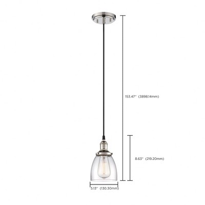 Nuvo Lighting Vintage 1 - Light Pendant in  Polished Nickel