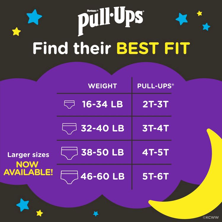 Pull-Ups Night-Time Potty Disposable Training Pants - Boys - (Select Size and Count), 4 of 12