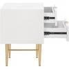 Meridian Furniture,Modernist White Gloss Nightstand - 3 of 4