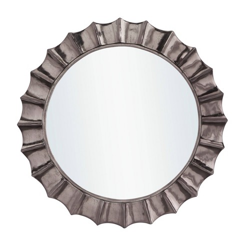 Modern Aluminum Starburst Wall Mirror Black - Olivia & May : Target
