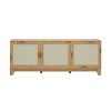 GDFStudio Stefan 63" Modern Cane and Wood TV Stand with 3 Soft-Close Doors - 2 of 4