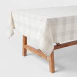 Cotton Open Plaid Tablecloth Black - Threshold™