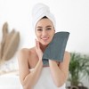 Unique Bargains Hotel Spa Bathroom Highly Absorbent Lightweight Striped Cotton Washcloths 12 Packs - 3 of 4