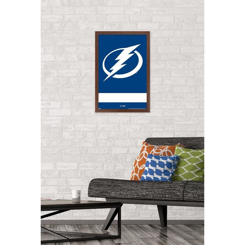 Trends International NHL Tampa Bay Lightning - Logo 21 Framed Wall Poster Prints, 2 of 7