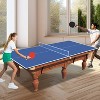 Belatt 8ft Foldable Ping Pong Conversion Top - Professional MDF Table Tennis Surface with Net, 12 EVA Pads, No Assembly Blue - 3 of 4