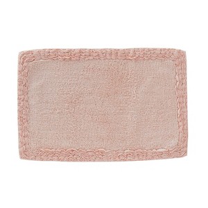 SKL Home Rosario Tufted Bath Rug Pink : Microfiber, Machine Washable, Non-Slip Backing - 1 of 4