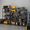 72"H 5 Tier Metal Shelves for Storage Garage Shelving 2000LBS Heavy Duty Storage Shelves ,Black - 2 of 4