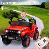 12V Kids Electric Truck w/Remote, Twin 35W Motors, 3-Speed, LED Lights & Music, Spring Suspension, Gift for Boys Girls - 4 of 4