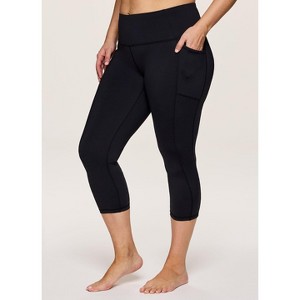 RBX Active Women's High Waisted Ultra Supportive Squat Proof Capri Legging with Pockets for Workouts, Yoga, Loungewear - 1 of 4