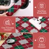 Christmas Plaid Rug, Modern Holiday Doormat, Soft Plush Machine Washable Indoor Mat, Cozy Entryway Bedroom Home Decor - 4 of 4