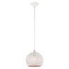 Livex Lighting Charlton 1 - Light Pendant in  White/Brushed Nickel - 4 of 4