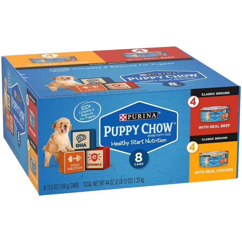Puppy Chow Gravy with Chicken and Beef Wet Dog Food Variety Pack - 8ct/5.5oz, 5 of 9