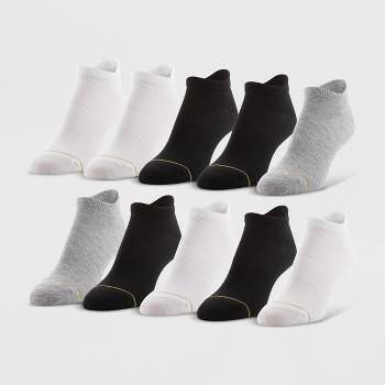 All Pro By Gold Toe Women's Ultra Invisible 10pk No Show Socks - Black ...