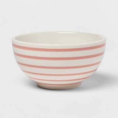 8oz Stoneware Striped Bowl Pink - Threshold™