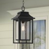 John Timberland Cecile 19 1/2" High Farmhouse Rustic Outdoor Pendant Light Fixture Ceiling Porch House Hanging Painted Black Clear Glass Shade - 2 of 4