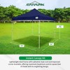 Caravan Canopy V-Series 10 x 10' 2 Straight Leg Sidewall Kit & M-Series Pro 2 10 x 10 Foot Shade Tent with Roller Bag for Recreational Use - 3 of 4