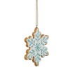 Northlight Frosted Snowflake Cookie Christmas Ornament - 3.75" - White and Green - 4 of 4