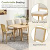 84" Rustic Extendable 9-Piece Dining Table Set with 24" Removable Leaf, 6 Upholstered Armless Chairs and 2 Arm Chairs for Dining Room or Kitchen - 3 of 4