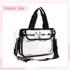Unique Bargains EVA Zipper Clear Makeup Bag 7.91*10.63'' Black 1 Pc - 2 of 4