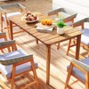 Tangkula Rectangular Outdoor Dining Table 4-6 People Large Acacia Wood Patio Bistro Table - 4 of 4