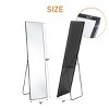 Rect Mirror Full Length,Floor Mirror With Stand, Aluminum Alloy Full Body Mirror, Standing Hanging Or Leaning Against Wall -The Pop Home - 4 of 4