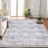 Fulvari Washable Taupe Vintage Traditional Mat Distressed Indoor Foldable Thin Rug Retro Accent Floral Non Slip Carpet - 4 of 4