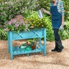 Tangkula HIPS Raised Garden Bed Poly Wood Elevated Planter Box w/ Legs & Storage Shelf - 3 of 4
