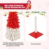 5FT Christmas Tree Xmas Tree Artificial Fir Tree with Multifunctional Warm White LED Lights and Lush Branch Tips, Bendable Santa Hat Style-ModernLuxe - 4 of 4