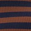 brown navy stripe
