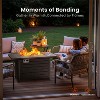 R.W.FLAME 43" Gas Fire Pit Table, 50,000 BTU Propane Burner with Steel Lid & Glass Stone, 2-in-1 Fire Pit & Table for Patio，Backyard Gatherings - 2 of 4