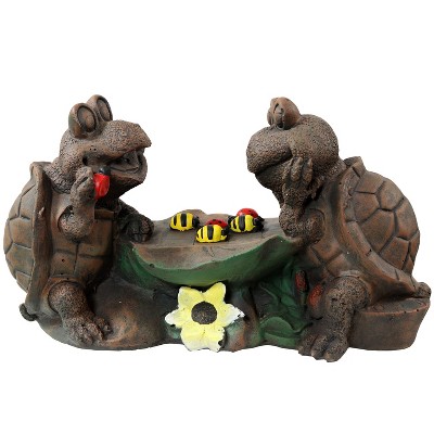 Sunnydaze Tic Tac Toe Turtles Concrete Garden Statue - 7.5-Inch