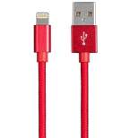 Monoprice Apple MFi Certified Lightning to USB Charge & Sync Cable - 6 Feet - Red - Palette Series