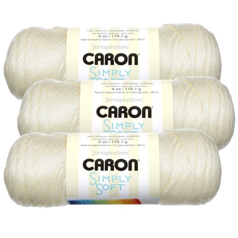 Caron Off White Simply Soft Tweeds Yarn