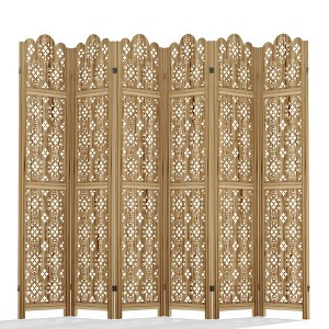 Lirago 68 in. Wood Outdoor Privacy Screens Garden Outdoor Fence 6 pieces Brown - 1 of 4