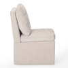 WestinTrends Soho Modern Upholstered Chenille Armless Dining Chairs With Casters (Set of 2) - 4 of 4