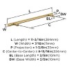 Amerock Bar Pulls 8-13/16 inch (224mm) Center-to-Center Champagne Bronze Cabinet Pull - 3 of 4