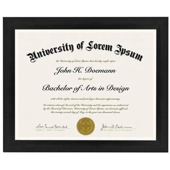 Americanflat Diploma Frame with tempered shatter-resistant glass - Available in a variety of sizes and styles
