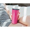 Silver Buffalo Metallic Hot Pink Stainless Steel Tumbler With Open-Sip Lid | Holds 20 Ounces - 4 of 4