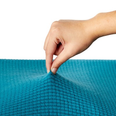 Teal Stretch Fit Sofa Cushion Cover for 59-75 Inch Couches