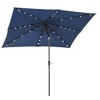 Outsunny 9' x 7' Solar Umbrella, LED Lighted Patio Umbrella for Table or Base with Tilt & Crank, Outdoor Umbrella for Backyard, Pool, Beach, Backyard - 4 of 4