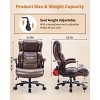 Big and Tall Executive Office Chair PU Leather with Lumbar Support and Built-in Leg Exerciser for Heavy Adults -3irtyhousy - 4 of 4