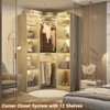 Besiost Corner Closet System with 12 Shelves - 4 of 4